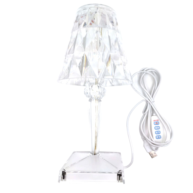 BowLift | CrystalGlow Touch lamp – Elegant Table Lamp with Touch Sensor and USB