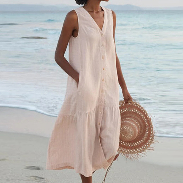 Celi - Stylish Tummy Covering Summer Dress