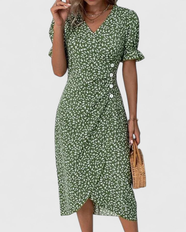 SOPHIA – BLOOM WRAP MIDI DRESS