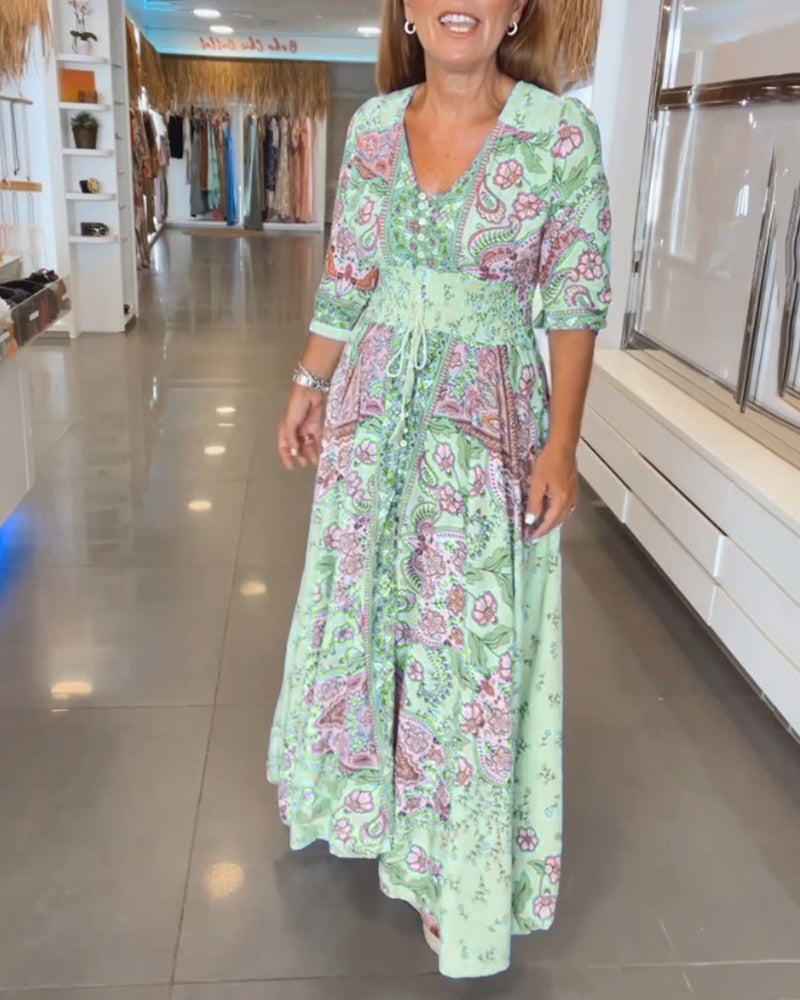ELENA – BLOSSOM WHIMSY MAXI DRESS