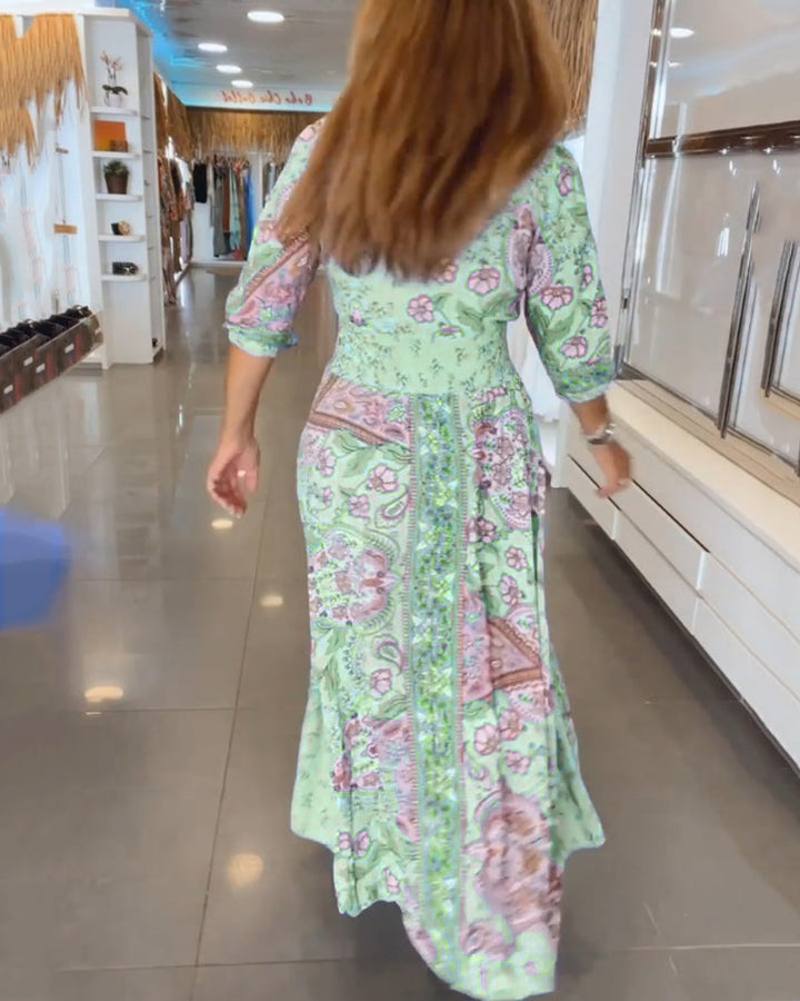 ELENA – BLOSSOM WHIMSY MAXI DRESS