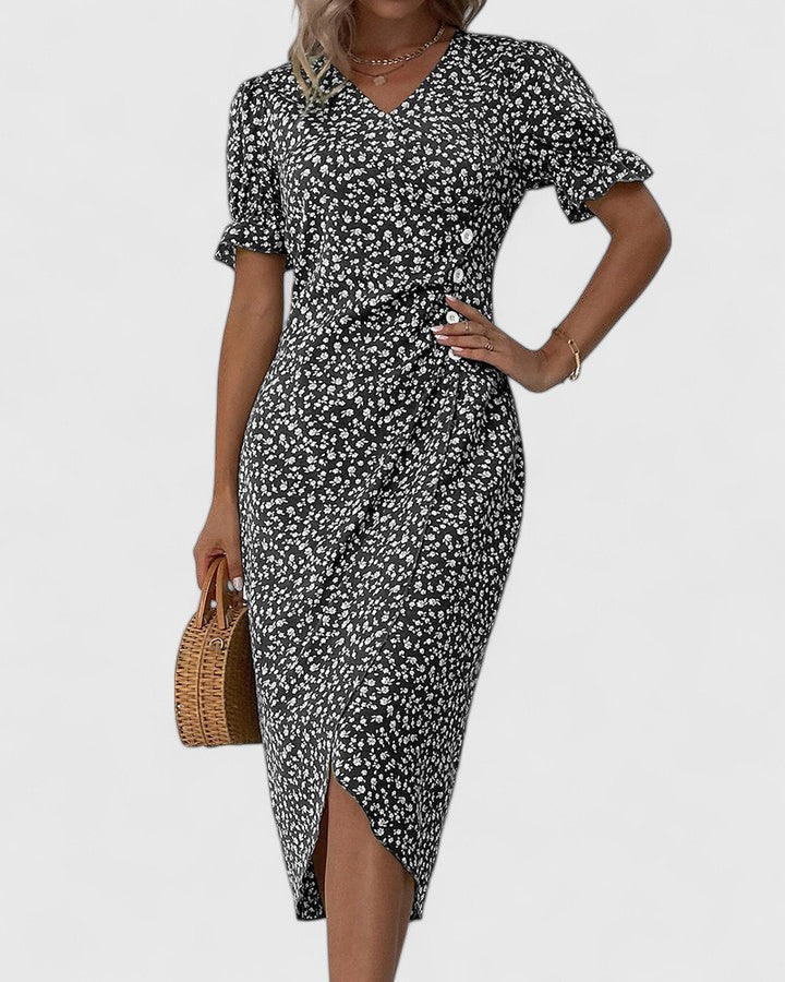 SOPHIA – BLOOM WRAP MIDI DRESS