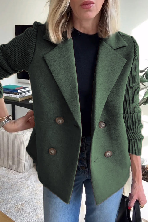 CHLOE – MODERN KNIT-SLEEVE BLAZER