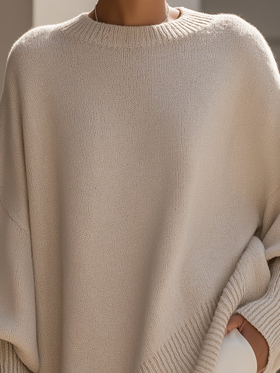 NATALIE – ASYMMETRICAL COZY OVERSIZED SWEATER