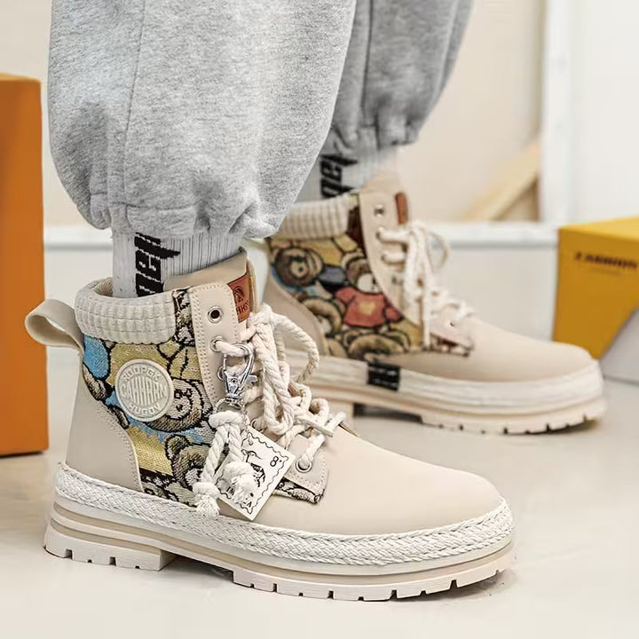 Hilarie - Teddy Print Non-Slip Sneaker