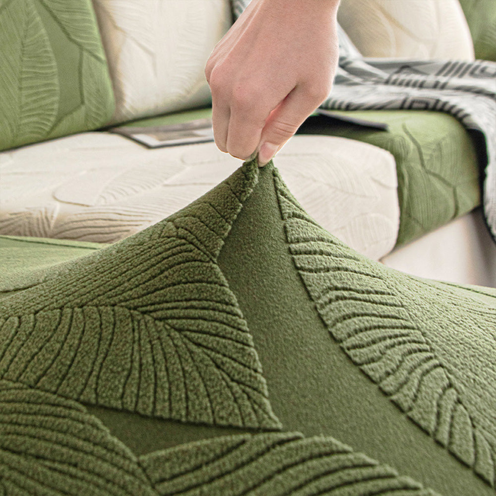 BowLift | Waterproof Sofa Cover with Tropical Leaf Pattern – Elastic and Scratch Resistant – Full Protection for Sofas