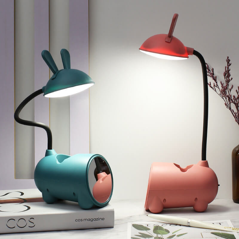 BowLift | LumoBun Table Lamp – Cute LED Desk Lamp with Pen Holder and USB Connection