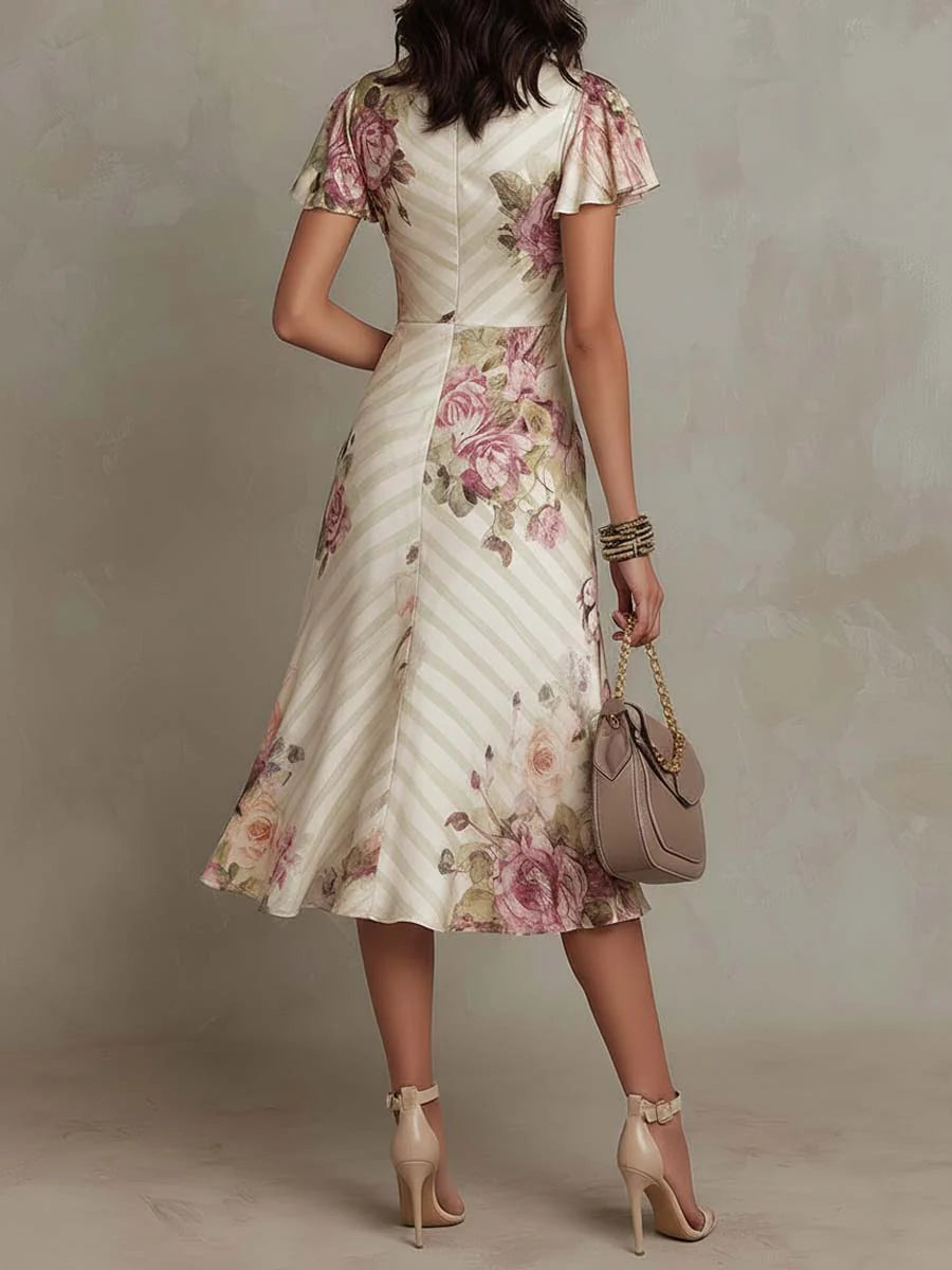 Charlotte | Floral Wrap Midi Dress