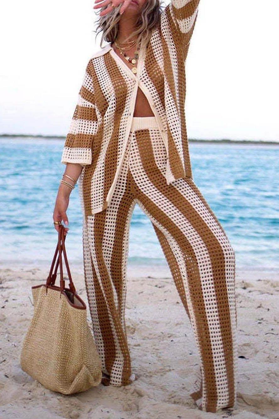 Amelia | Striped Set Elegant & Comfortable