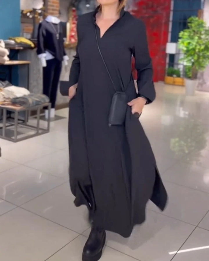 Helena | Long flowy dress with side slits