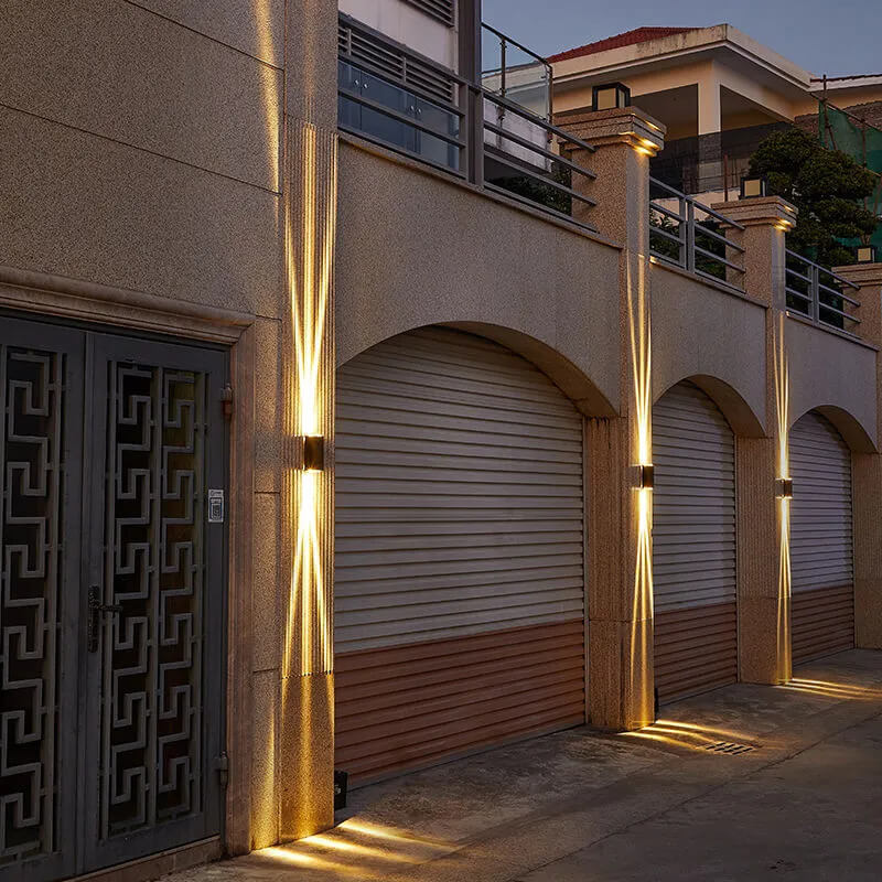 Azura | Modern Waterproof LED Outdoor Wall Light | Rectangular Up/Down Aluminum Fixture