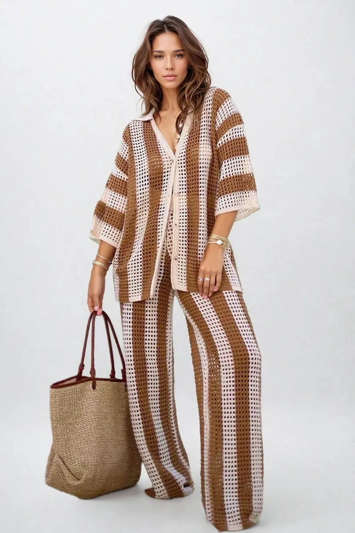 Amelia | Striped Set Elegant & Comfortable