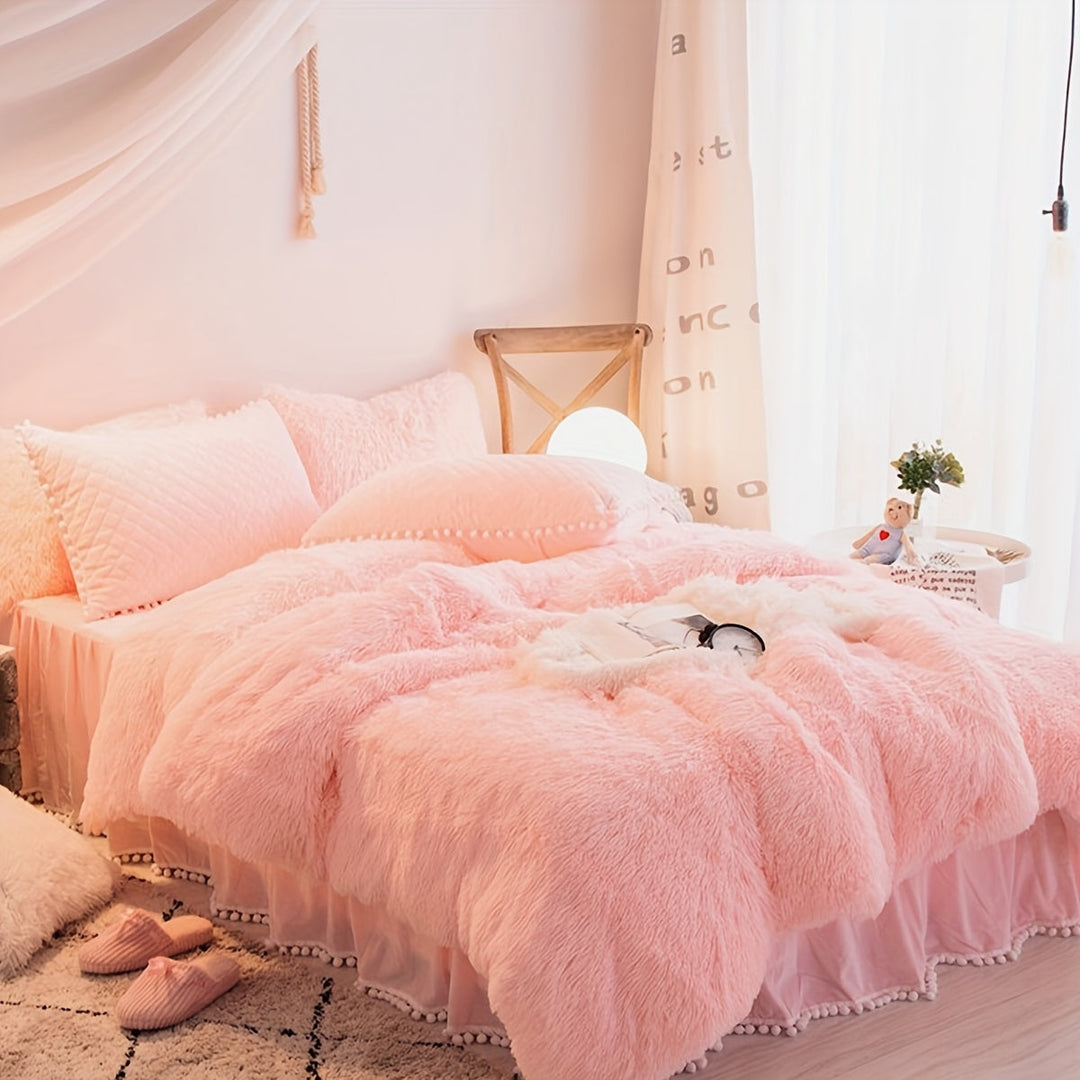 BowLift | Three-Piece Velvet Bedding Set with Velvet Finish