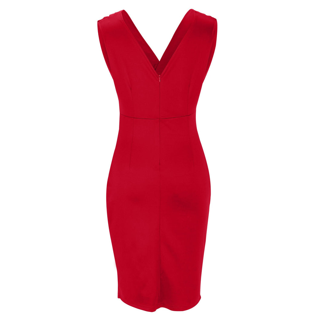 Sophia | Elegant V-Neck Slit Dress