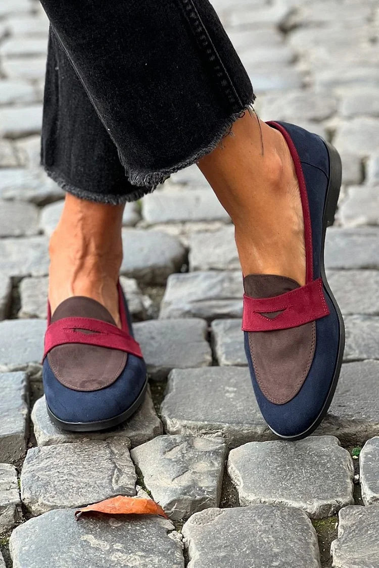 COLOR-BLOCK LOAFERS