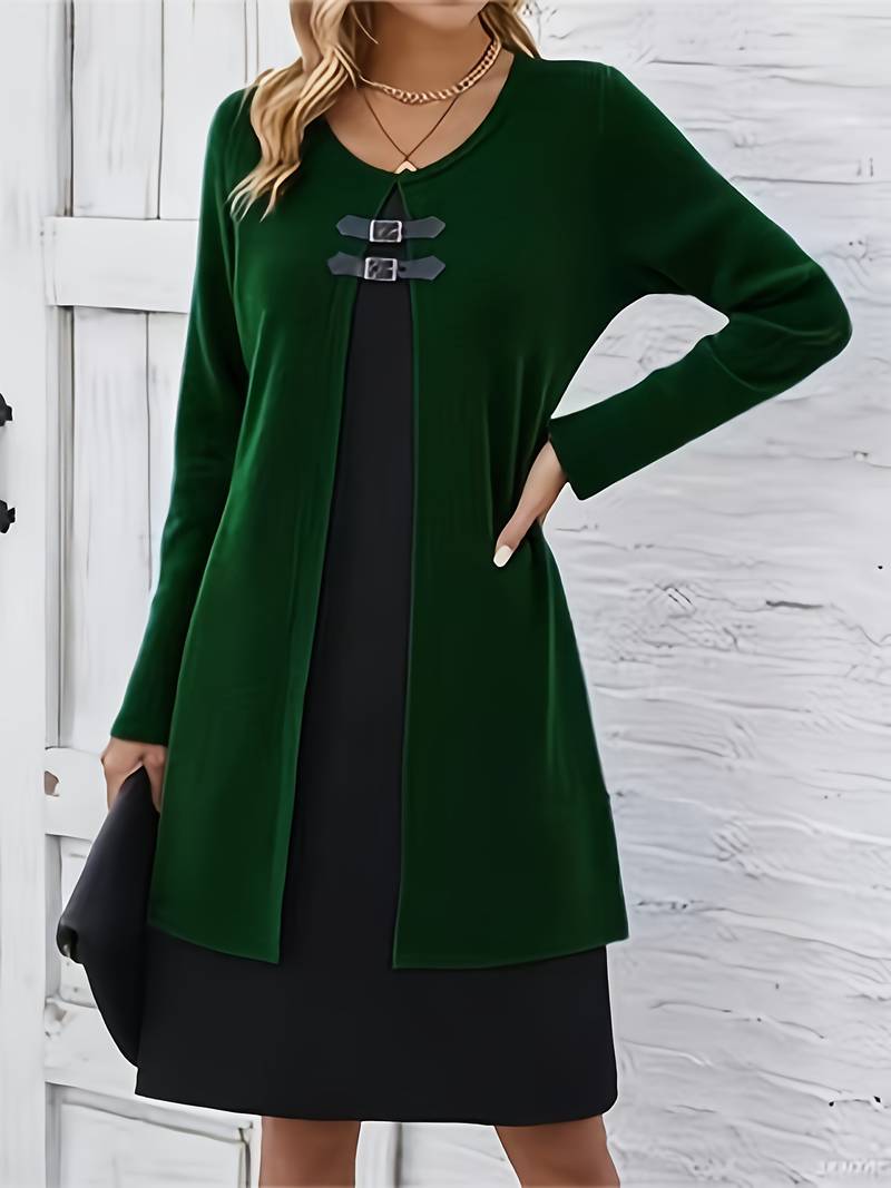 Shirahoshi - Autumn And Winter Round Neck Two-Piece Suit