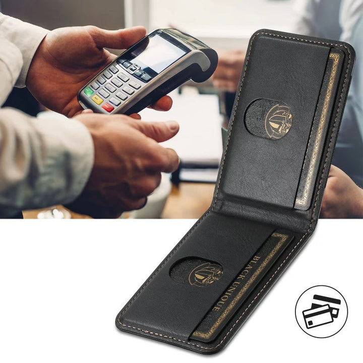 LuxCase Leather Phone Case with Card Slot and Stand – Compatible with iPhone | Azura