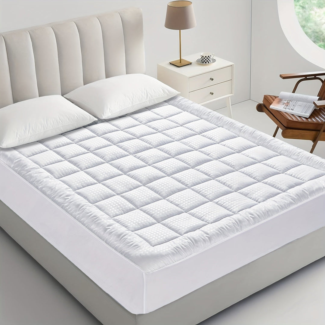 Ultimate Cooling Mattress Pad – Premium Quilted Pillow Top, Luxuriously Fluffy and Ultra-Breathable with Secure 14-18 Deep Pocket Cover – Enhanced Sleep Comfort, 1pc | Azura