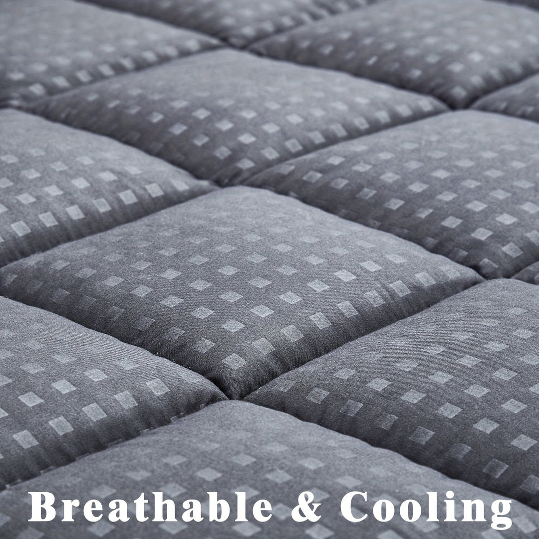 Ultimate Cooling Mattress Pad – Premium Quilted Pillow Top, Luxuriously Fluffy and Ultra-Breathable with Secure 14-18 Deep Pocket Cover – Enhanced Sleep Comfort, 1pc | Azura