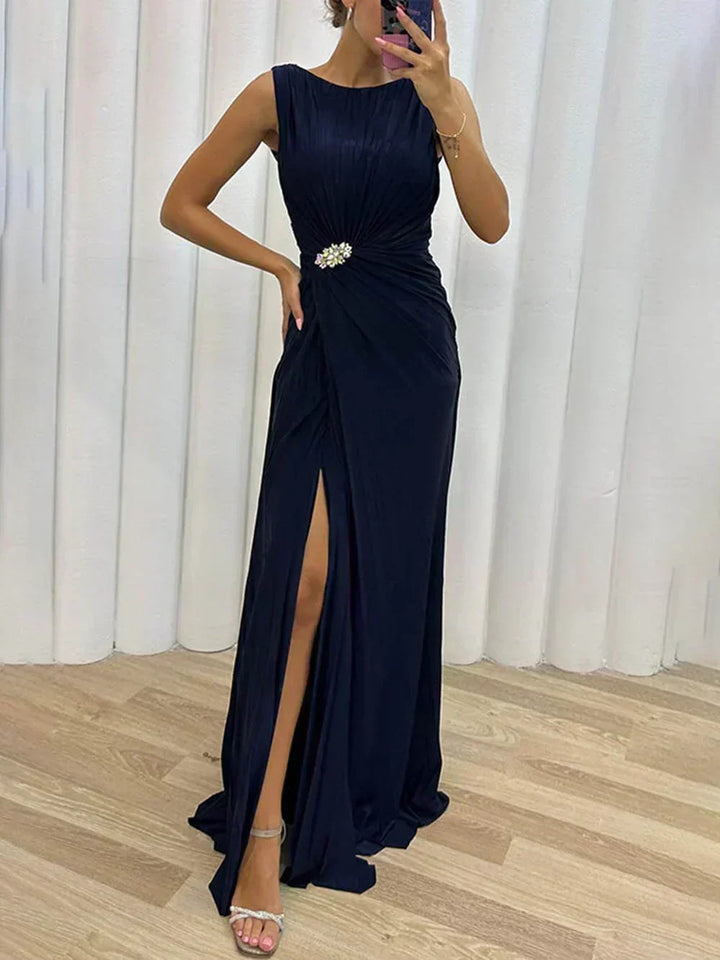 Lydia - Long Pleated Evening Dress