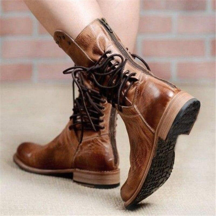 Anita - Stylish Leather Booties