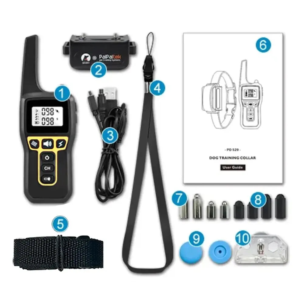 Azura | 1000m Waterproof Dog Training Collar | Rechargeable, Remote Control & Adjustable for Small, Medium, and Large Dogs