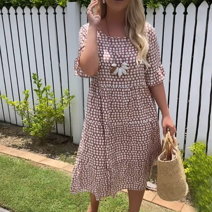 Stella - Polka Dot Midi Summer Dress