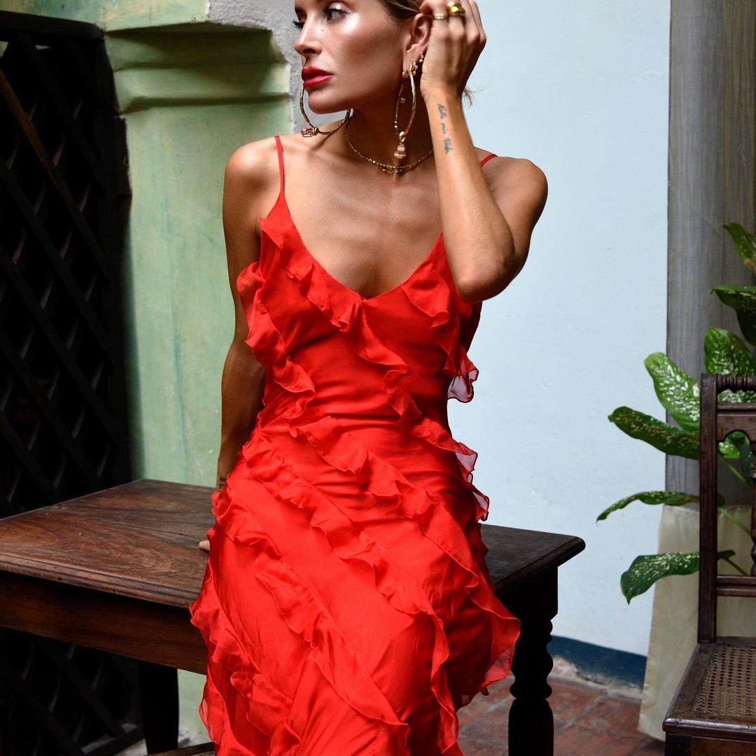 Zara - Ruffled Maxi Dress