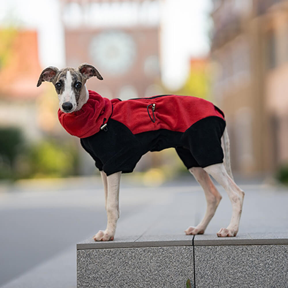 Azura | Full Protection Polar Fleece Dog Overall with Removable Collar
