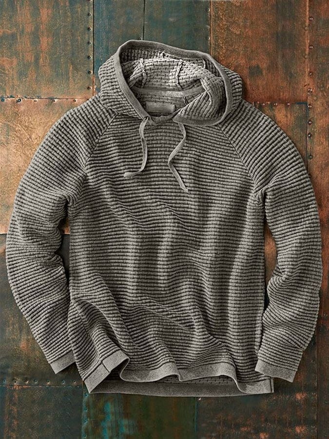 PETER – TEXTURED KNIT HOODIE