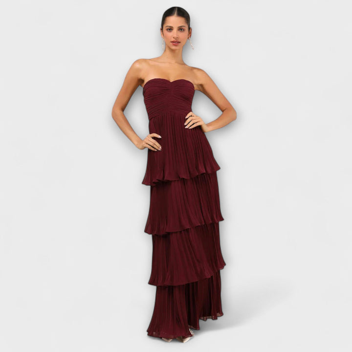 Lorena - Strapless Tiered Maxi Dress