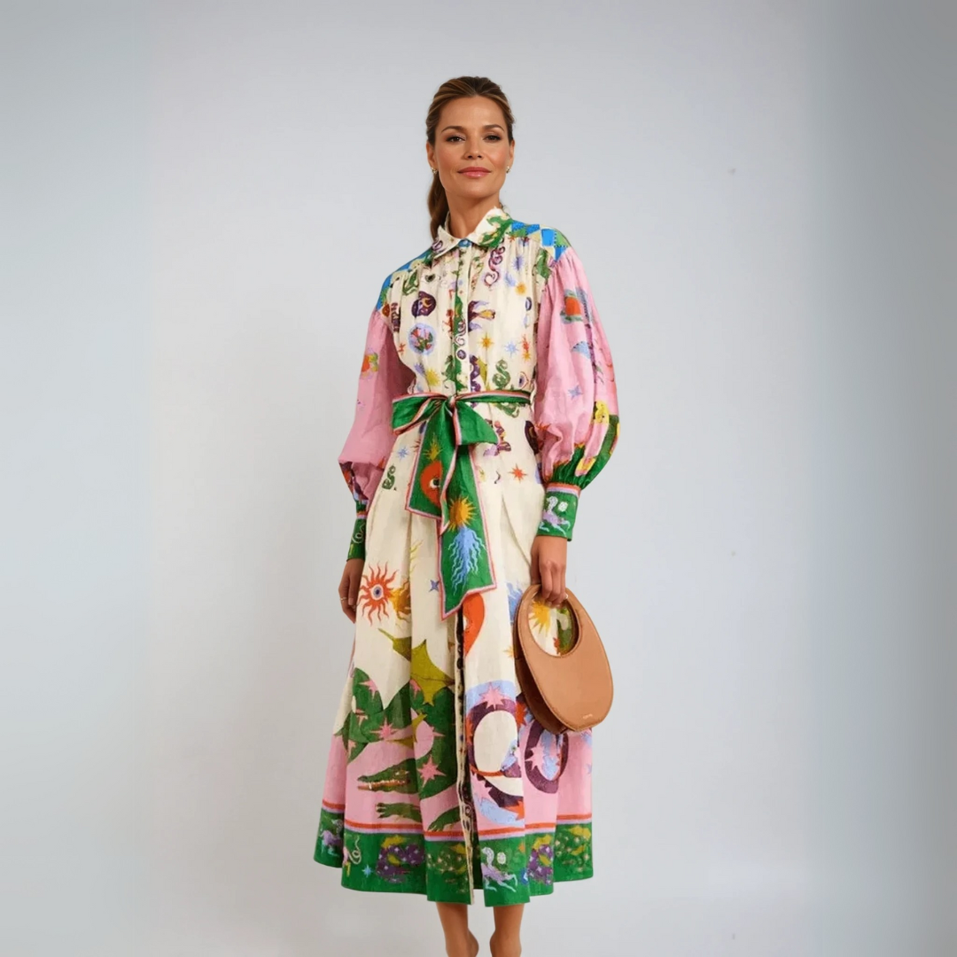 Dorthe™ | Elegant Italian Maxi Dress