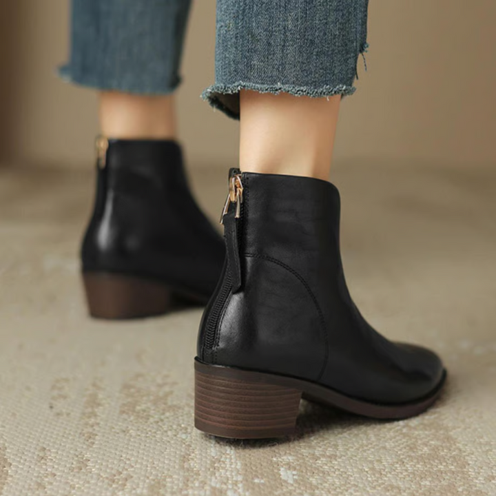 Camille | Luxury Ankle Boots with Low Heel