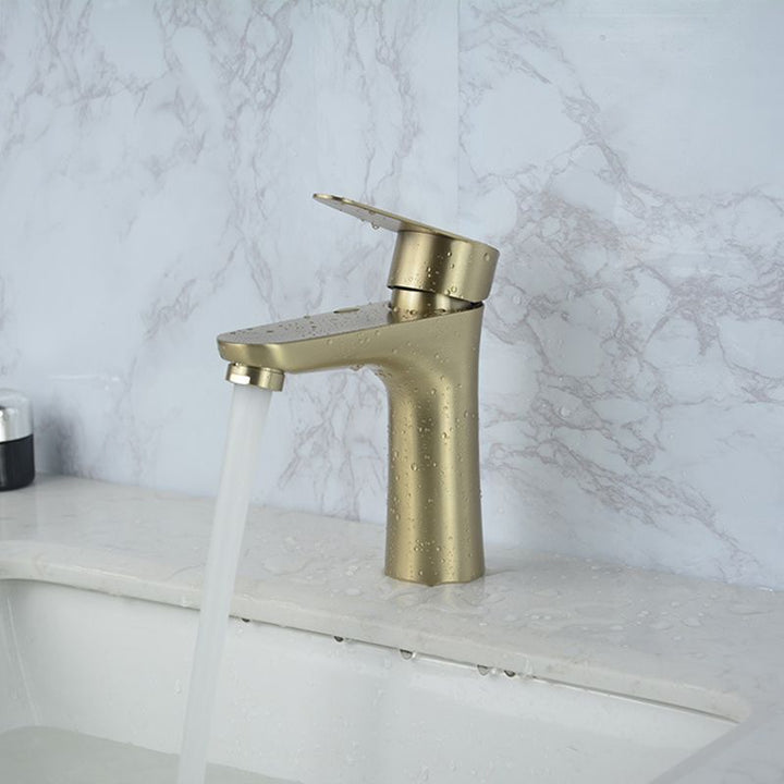 Azura | Modern Basin Tap Monochrome Center Mount Low Arc Faucet for Bathroom