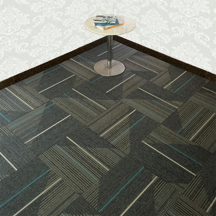 BowLift | Dark Color Level Loop Carpet Tile Non-Slip Self-Adhesive Indoor Office Carpet Tiles