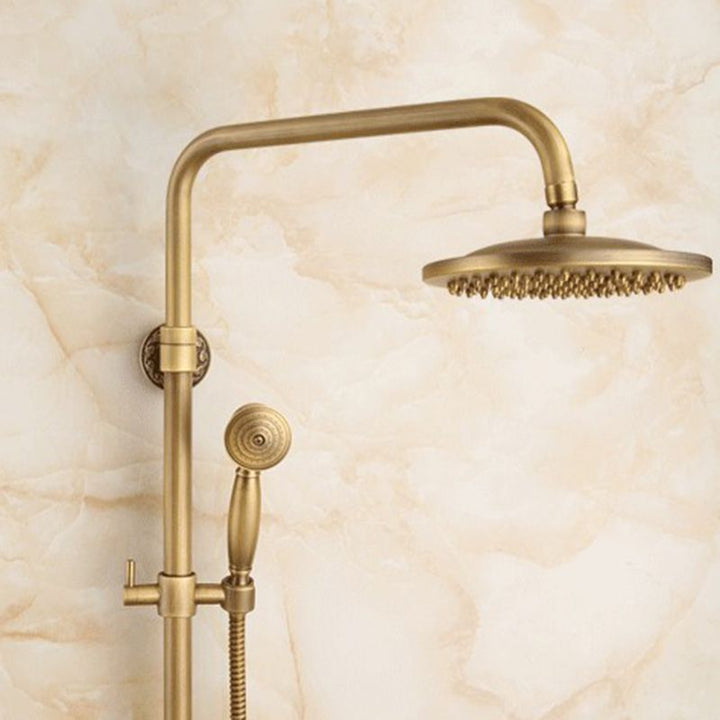 Azura | Traditional Handheld Shower Head with Hose Polished Brass Wall Mounted Shower Head