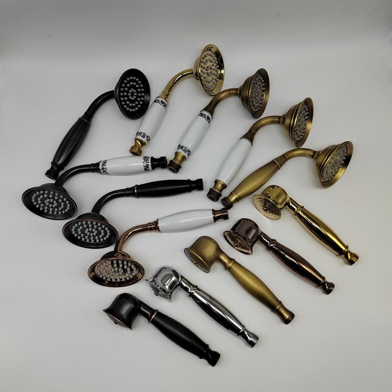 Azura | Traditional Handheld Shower Head with Hose Polished Brass Wall Mounted Shower Head