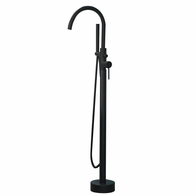 Azura | Modern Freestanding Bathtub Faucet Copper Floor Mounted Freestanding Bathtub Faucet