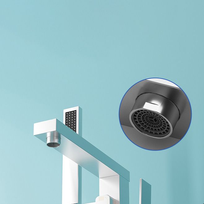 Azura | Modern Freestanding Bathtub Faucet Copper Floor Mounted Freestanding Bathtub Faucet