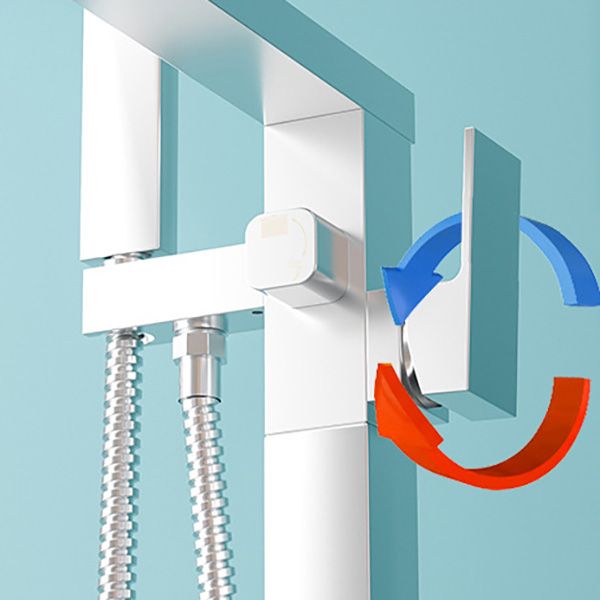 Azura | Modern Freestanding Bathtub Faucet Copper Floor Mounted Freestanding Bathtub Faucet