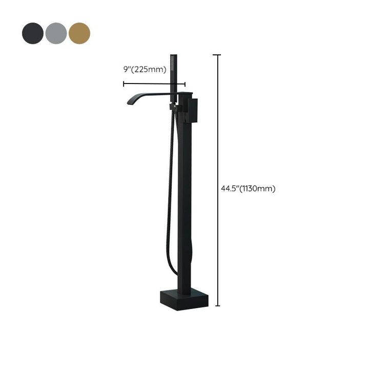 Azura | Modern Freestanding Bathtub Faucet Copper Floor Mounted Freestanding Bathtub Faucet