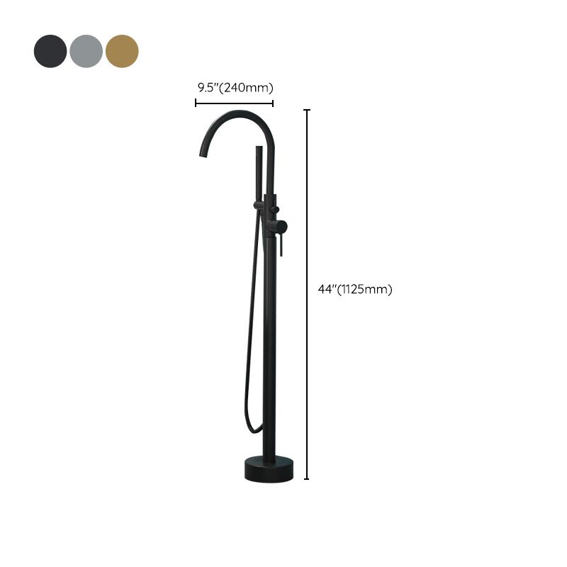 Azura | Modern Freestanding Bathtub Faucet Copper Floor Mounted Freestanding Bathtub Faucet