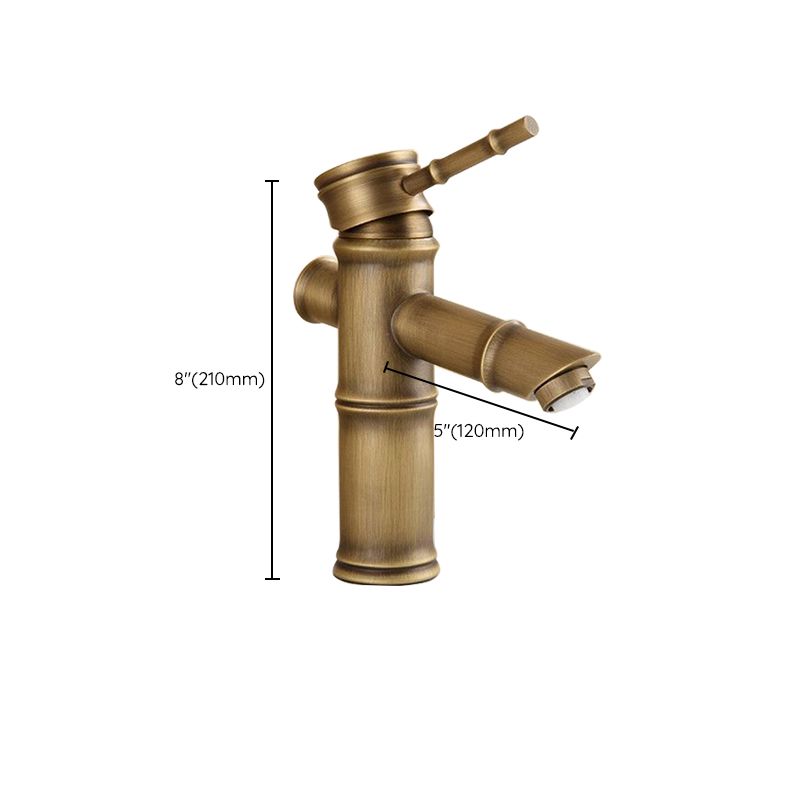Azura | Farmhouse Brass Bathroom Faucet With Lever Handle Single Hole Sink Faucet