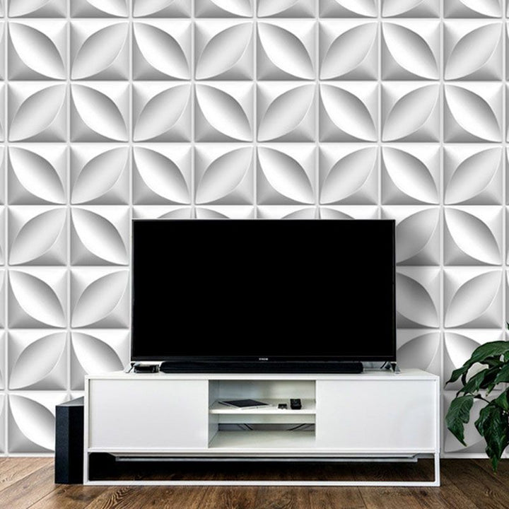 Azura | Square Interior Wall Cladding Peel and Stick Texture Effect Wall Cladding