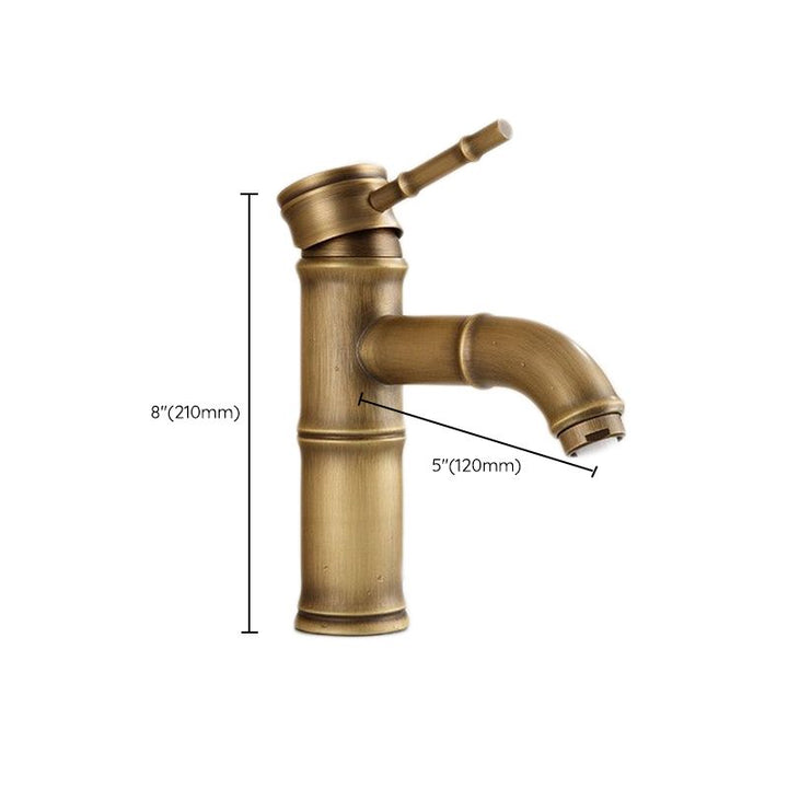 Azura | Farmhouse Brass Bathroom Faucet With Lever Handle Single Hole Sink Faucet