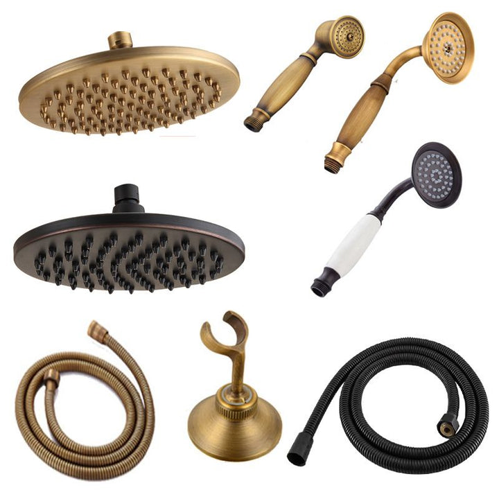 Azura | Traditional Handheld Shower Head with Hose Polished Brass Wall Mounted Shower Head