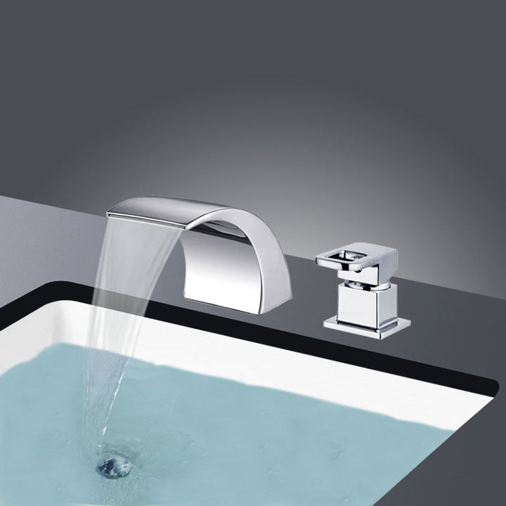 Azura | Modern Brass Roman Bathtub Faucet Waterfall Spout Bathtub Faucet