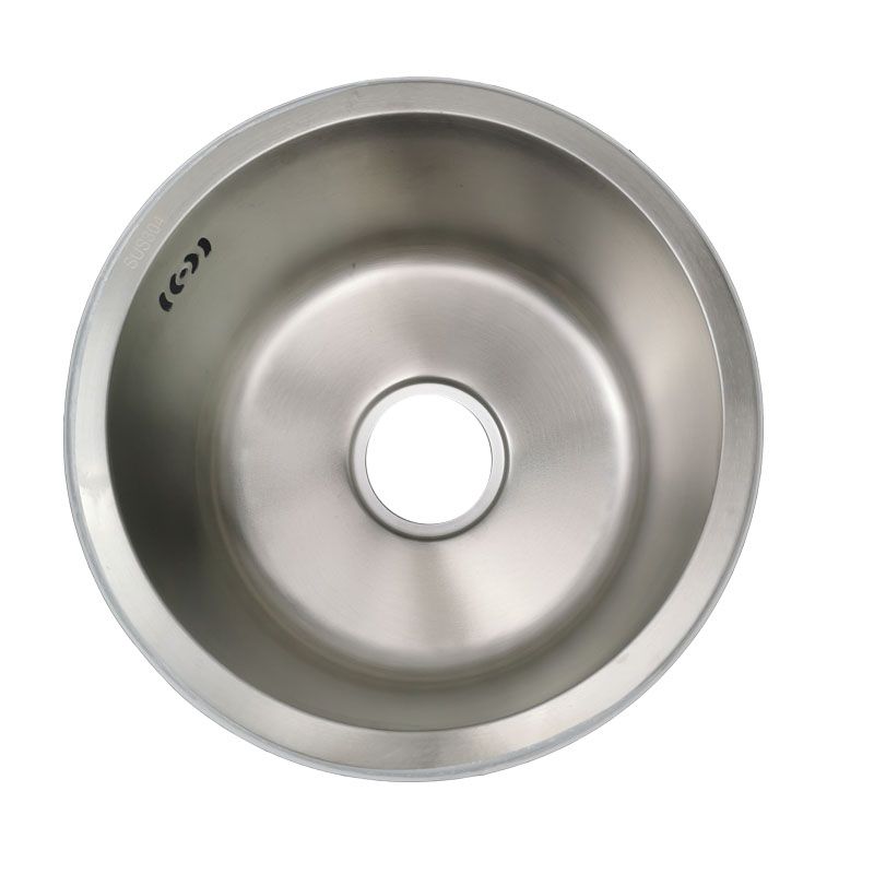 Azura | Round Stainless Steel Sink Built-in Sink with Basket Strainer
