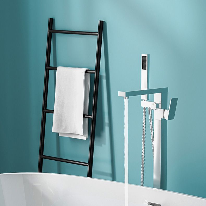 Azura | Modern Freestanding Bathtub Faucet Copper Floor Mounted Freestanding Bathtub Faucet