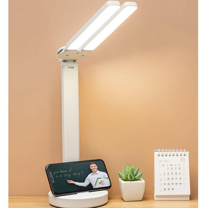 BowLift | Adjustable Reading Lamp - Rechargeable Dimmable with Phone Table